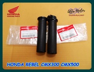 HANDLE GRIP "BLACK" SET with THROTTLE "GENUINE PARTS" Fit For HONDA REBEL CMX300 CMX500 #ปลอกแฮนด์ สีดำ พร้อม ไส้เร่ง ของแท้