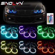 RGB Angel EyesสำหรับBMW 3 5 Series E46 E39 E36 E38 Sedan/Wagon/Coupe Xenonไฟหน้าปรับLED DRL Halos Mu