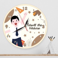 KAYU Wooden Wall Clock/School GRADUATION Wall Clock/GRADUATION Wall Clock/Memories Clock/GRADUATION Sitting Clock/Farewell Table Clock/Display/DOYAN Decor