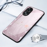 Case For OPPO A58 4G A78 4G A78 5G A58X 5G A1X A2X 5G Four-Leaf Clover Phone Shockproof Glass Shell