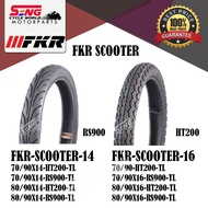 FKR TYRE TIRE TAYAR SCOOTER SKUTER BUNGA HT200 RS900 TL TUBELESS 70/90 14 80/90 14 70/90 16 80/90 16