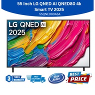 LG 55QNED80ASA 55 INCH OLED AI 4K SMART TV - 3 YEARS SINGAPORE WARRANTY - 55QNED80 - QNED80 - 2025 M
