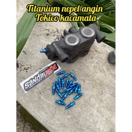 TITANIUM AIR NEPEL TOKICO CALIPER GLASSES BOLT TOKICO AIR NEPEL GLASSES NEPEL M7 AIR NIPEL 11 THREAD