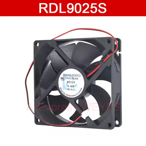 Genuine new for RDL9025S 9025 DC12V 0.16A 90*90*25MM 2 line refrigerator fan