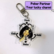 [ F.M.L] Poker Spinner Keychain Decision Maker for Poker Night Folding Texas Funny for Card Players