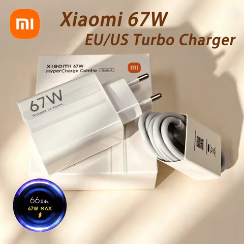 Xiaomi 67W Turbo Charger For Mi13 12 11 Turbo Charger Adapter With 1M Type C Cable Poco F5 F3 X5Pro 