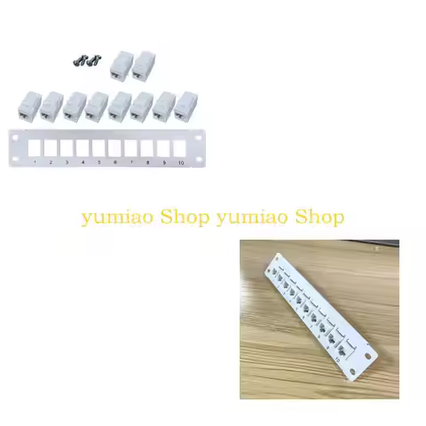 587B CAT6 10 Port Patch Panel Supports Back CAT6 Unshielded for w/ Coded T568A/B Wiring for RJ45 Cab