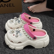 Flower Chain Accessories New Style eva Thick-Soled Anti-Slip Hole Shoes Outer Hole Shoes EVA Hole Sh