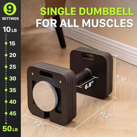 NEW Adjustable Dumbbell Set, 10-50/80lb, 5lb Increments, Quick-Lock Square Weight Dumbbells for Home