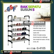 GSF G-4105 5-TIER SHOE RACK/ 5-TIER SHOE RACK GSF PORTABLE 5-TIER SHOE RACK/