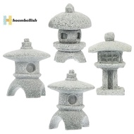 <Hoembellish> Retro Gazebo Chinese Lanterns Mini Pagoda Model Decoration Stone Miniature Statue Sand