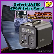 Gofort Solar Power Station 600W with 200W Solar Panel Solar Power Generator 148,800mAh Power Inverte