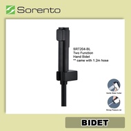 SORENTO Bidet | Stainless Steel Bidet | Bathroom Hand Bidet c/w 1.2m Flexible Hose (BLACK) SRT106-BL
