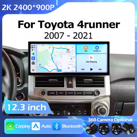 Android OS Bluetooth 12.3 inch For Toyota 4runner 2007-2021 Car Radio Multimedia Video Player Naviga