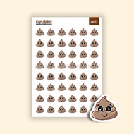 Poop Emoji Sticker Icon Sticker, Mini Icon Stickers, Journal Stickers. Cute Sticker, Journal Sticker