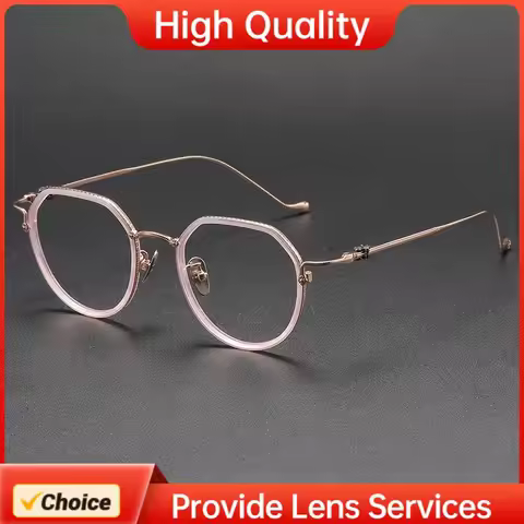 New Arrival Popular CHROME Style Acetate Pure Titanium HEARTS shape Eyeglasses Frames Men Women Glas
