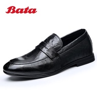 หนัง Bata ชายรองเท้าลำลองหนัง Sepatu Slip On