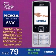 Original NOKIA 6300 2nd Renew.Set Telefon 原装诺基亚 6300 二手翻新手机、