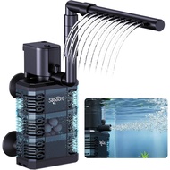SEAOURA Aquarium Filter，Small Internal Aquarium Filter ， Aquarium Quiet Electric Filter for 5-15 Gal