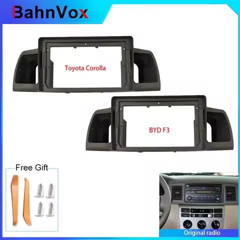 9 inch Android Car Radio frame 2din Stereo GPS for Toyota Corolla E120 e 120 BYD F3 2007-2011 Fascia