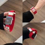 Suitable for iwatch10 Watch Strap Apple S10 Watch applewatch9/8/7/6/5 Generation ultra2 Knitted Nylo