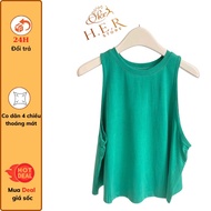 Aerobic jumba yoga tank top wears soft and smooth sweat absorbent 4-way stretch A261 - 702F