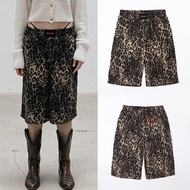Badblood  Leopard AJ Easy Bermuda Pants - Brown