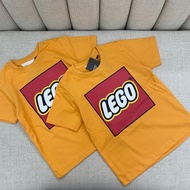 Summer TSHIRT COTTON PREMIUM 2-10Y RUBBER PRINT ORANGE LEGO 100cm-150cm