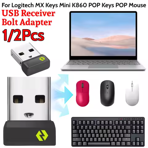 USB Receiver Bolt Adapter USB Adapter Bolt USB Wireless Receiver for Logitech Mx Keys Mini Keys Mous