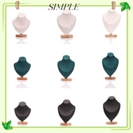 SIMPLESHOP Necklace Display Rack, Wooden Show Jewelry Storage Rack,  Suede  Display Model Necklace
