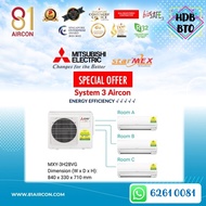 Mitsubishi Starmex System 3 Aircon 【5 Ticks】R32