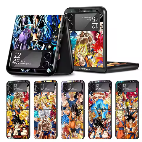 Back Cover Case for Samsung Galaxy Z Flip Z Flip 5 Z Flip 3 Z Flip 4 Z Flip 7 Z Flip 6 Dragons Balls