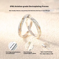 [Sci-Fi Light Shadow] 999 Pure Silver Tindal Effect Ring Male Adjustable Open Ring Light Spot Flowin