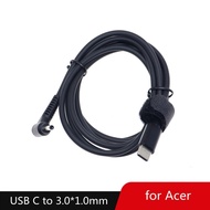 USB Type C To DC 3.0*1.1mm 3.0x1.1 Male Plug Converter PD Charging Cable Cord For A-cer A-spire 19V 