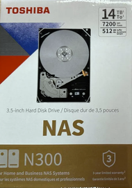 [Local Singapore Official Stock] Toshiba NAS N300 Toshiba N300 Hard Disk Drive 4TB / 6TB / 8TB / 10T
