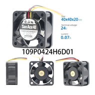 New in box SANYO Server Cooling Fan 109P0424H6D01 24VDC 0.07A 40*40*20MM 3-wires