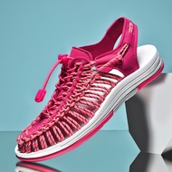 จัดส่งจากประเทศไทย-2022 แบรนด์สุภาพสตรีรองเท้าแตะคู่รองเท้าแตะชายหาดแบนระบายอากาศถักรองเท้าแตะผู้ชาย