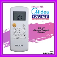 Midea Topaire Aircond Remote Control for Midea Topaire Air Cond Air Conditioner [RG-57]