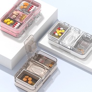 [SG] 3-in-1 Pill Cutter Medicine Pill Box 6 Grids Medicine Cutter With Storage Pill Crusher Grinder 