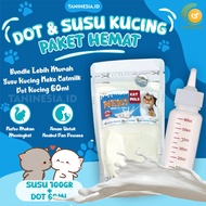 Dot Kucing dan Susu Kucing Paket Susu Anak Kucing Bayi Baru Lahir Dan Dot Miracle Nipple 100gram