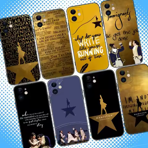 Hamilton Musical Lyrics Phone Case For iPhone 16,15,14,13,12,11,Pro,Max,Plus,X,XS,XR,SE,8,7,Mini,Sof