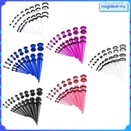 [MEGIDEALMY] 18 Pieces Punk Ear Plug  Tapers Kit Stretching Expander Stretchers Gauges 14g-00g