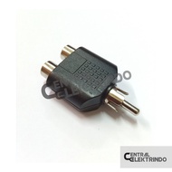 Jack Y RCA SPLITTER | 1 RCA MALE TO 2 RCA FEMALE Black