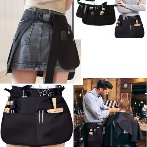 Beauty Salon Apron With Pockets Woman Man Barber Professional Hairdresser Apron Material Barber Hair
