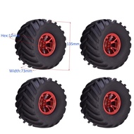 ล้อยาง12มม. สำหรับรถบิ๊กฟุต1/10นิ้วทางวิบากตีนตะขาบ RC แกนรถ SCX24 FCX24 FMS (MT1012) Wltoys Traxxas