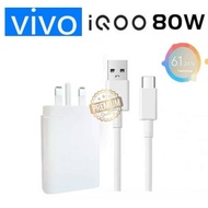 [ CHARGER 33W/44W/80W ] VIVO V50 V40 V30 V29 V27 V25 V23 X70 Fast Charging Adapter Support Flash Cha