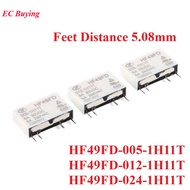 5/1pcs Power Relays HF49FD HF49FD-005-1H11T HF49FD-012-1H11T HF49FD-024-1H11T DC 5V 12V 24V 5A 4Pin 