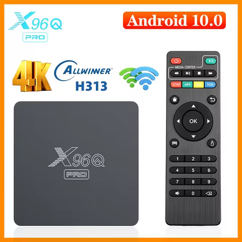 X96Q PRO Android 10 TV Box Allwinner H313 2.4G WiFi 100M LAN 4K UHD HDR Decoding 2GB+16GB Optional S
