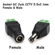 DC male konektor / dc female konektor / konektor cctv PER 2PCS