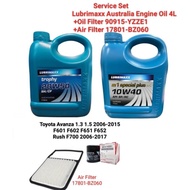 Toyota Avanza1.3 1.5 F601 F602 F651 F652(06-15)RushF700(06-17) (Lubrimaxx Engine Oil_4L + YZZE1 +Air